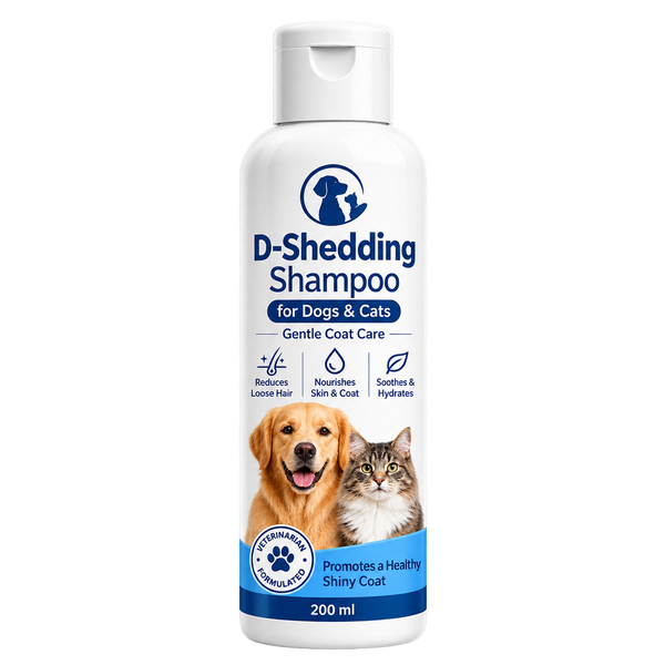 D-Shedding Shampoo for Dogs & Cats – Gentle Coat Care | 200 ml