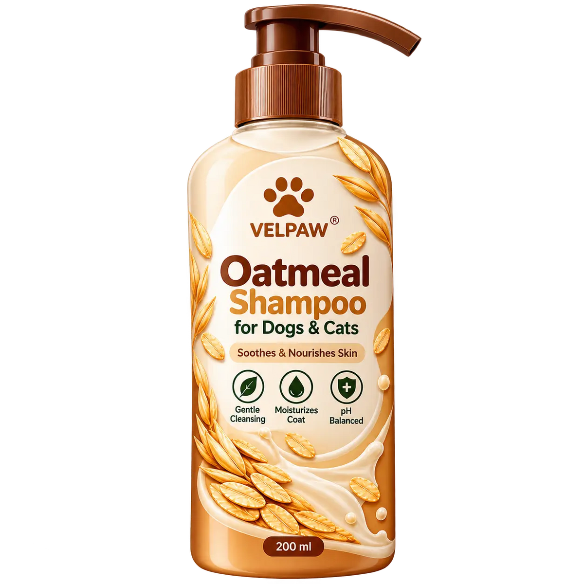 Oatmeal Shampoo for Dogs & Cats – Gentle Cleansing & Coat Care | 200 ml